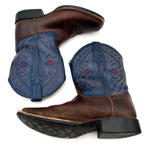 Ariat Ariat Kid's Boot - 10001863 Boys Youth Size 3 Cowboy boot leather Blue Bro - Picture 4 of 12